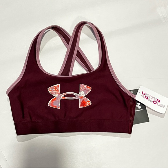 Girl's Under Armour UA Crossback Graphic Sports Bra Large - Picture 6 of 12